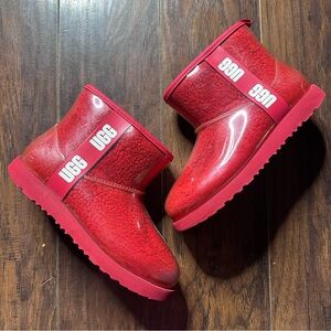 UGG Red Classic Clear Mini Boots